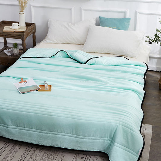 200x180cm Queen Summer Cooling Blanket Air Conditioning Thin Quilt - Green
