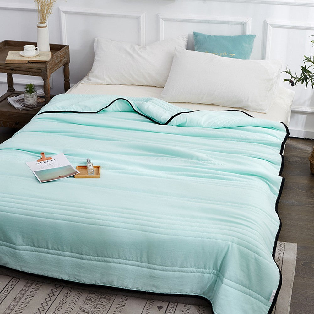 230x200cm King Summer Cooling Blanket Air Conditioning Thin Quilt - Green