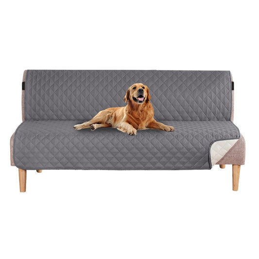 178cm Water-repellent Futon Sofa Cover Reversible Armless Sofa Slipcover - Grey