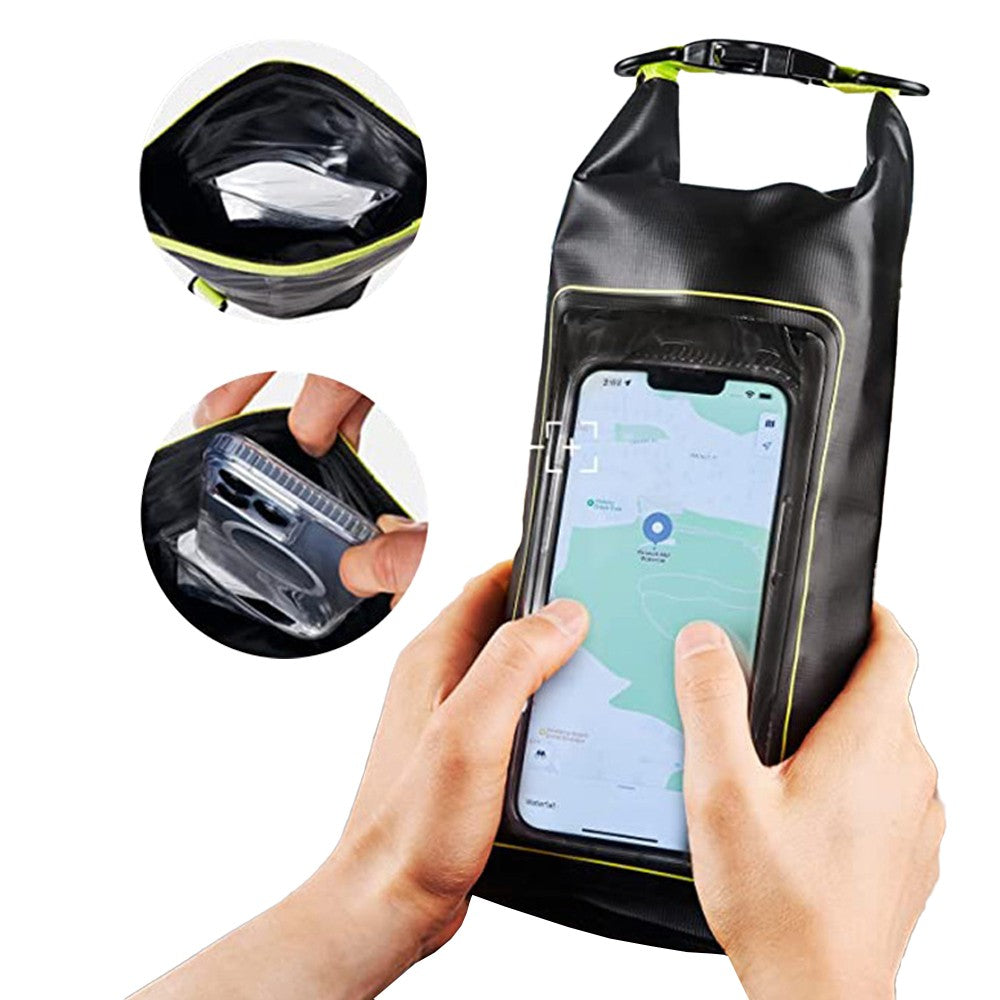 Waterproof Dry Bag with Phone Pouch Roll Top Waterproof Crossbody Bag - Green