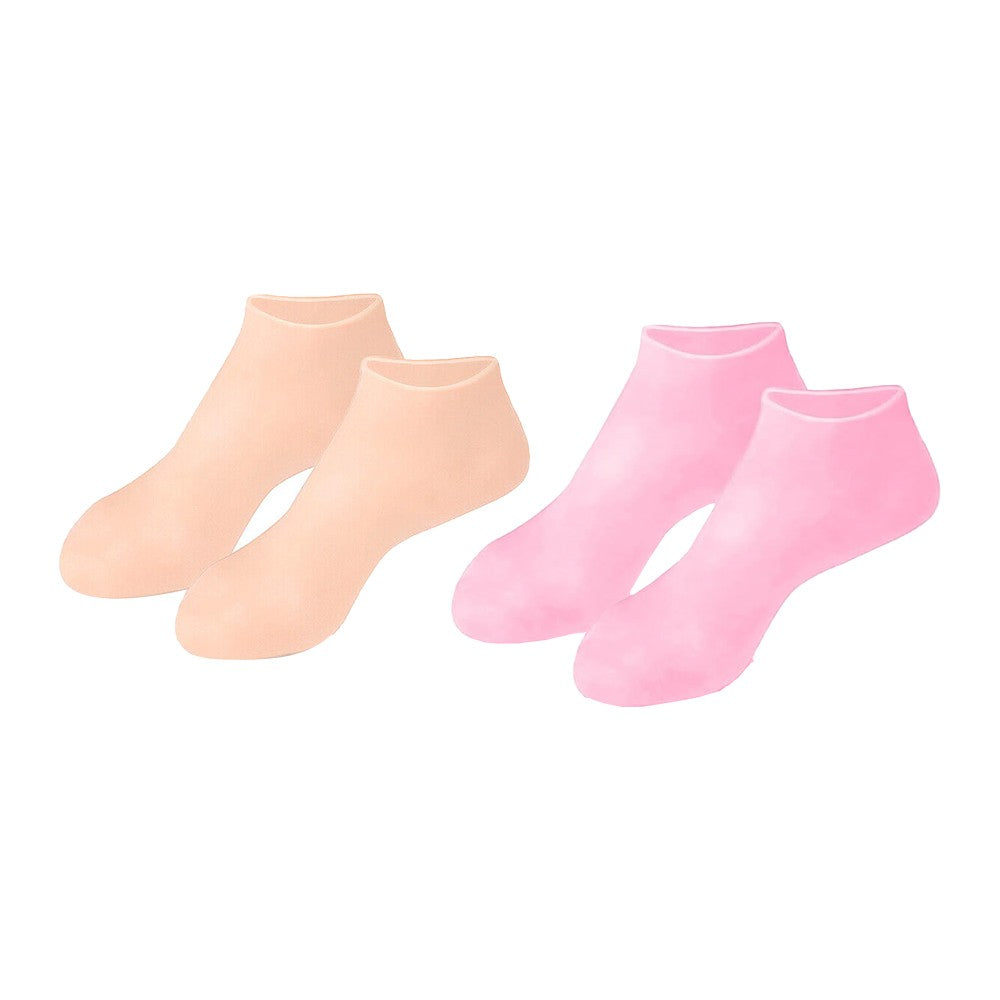 2 Pairs Reusable Silicone Socks Foot Moisturizing Socks Gel Socks for EU 35-39