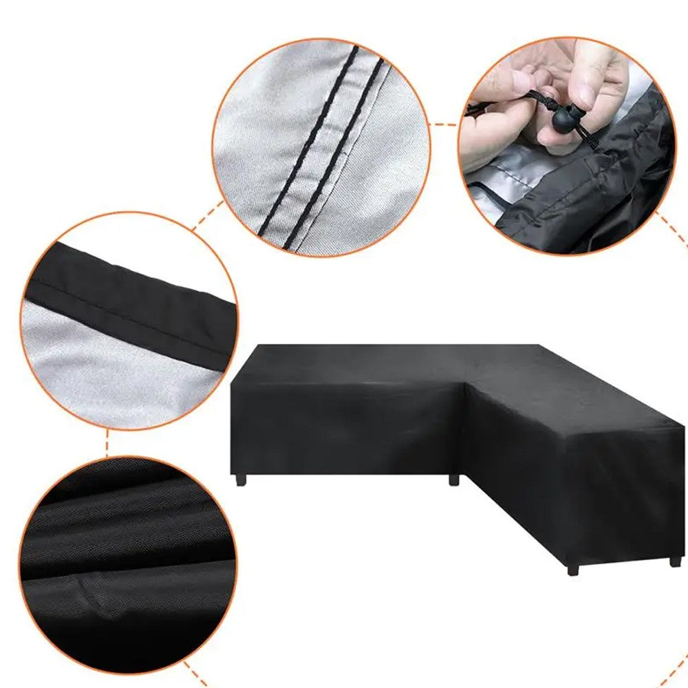 Waterproof L-Shape Outdoor Furniture Sectional Cover - Style 4