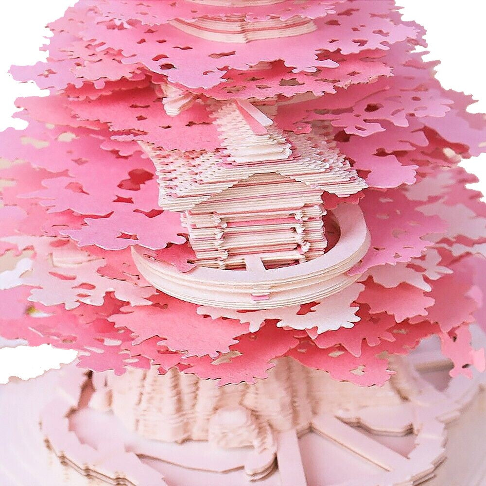 3D Calendar Memo Pad Art Notepad Paper DIY Creative Decorative - Pink Tree
