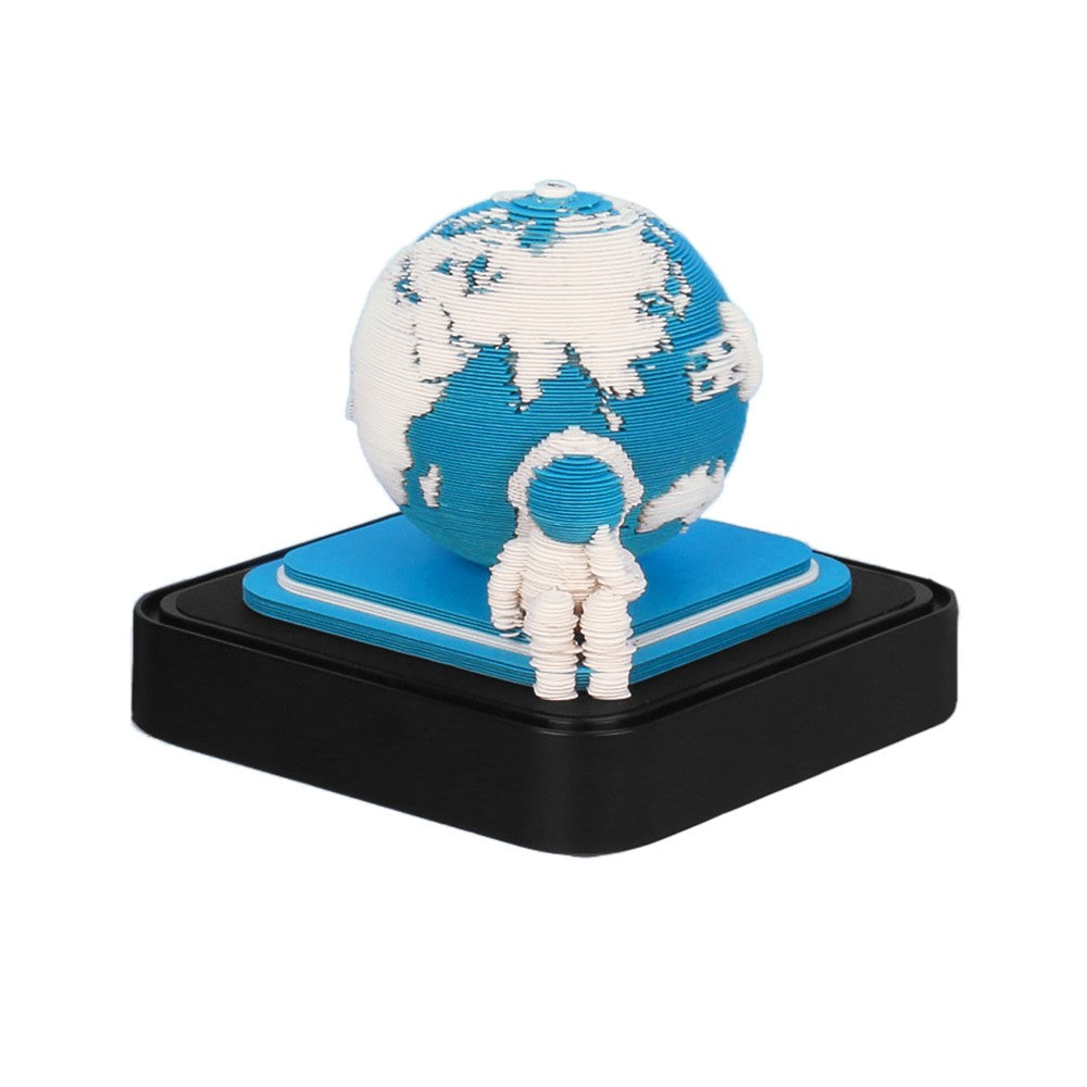3D Calendar Memo Pad Art Notepad Paper DIY Creative Decorative - Blue Earth