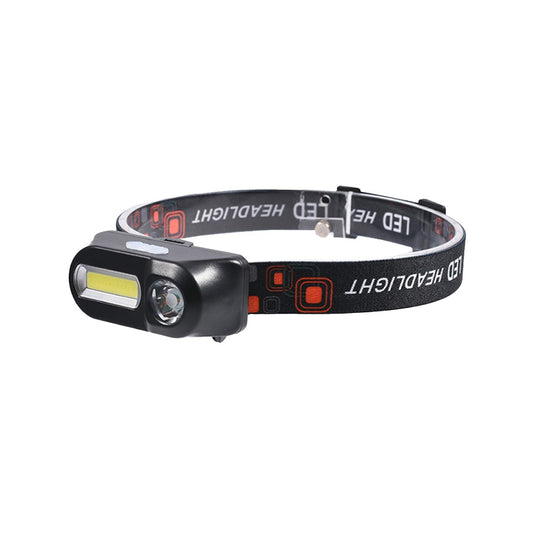 1Pc USB Rechargeable Headlamp Head Torch for Hiking Night Fishing Cycling