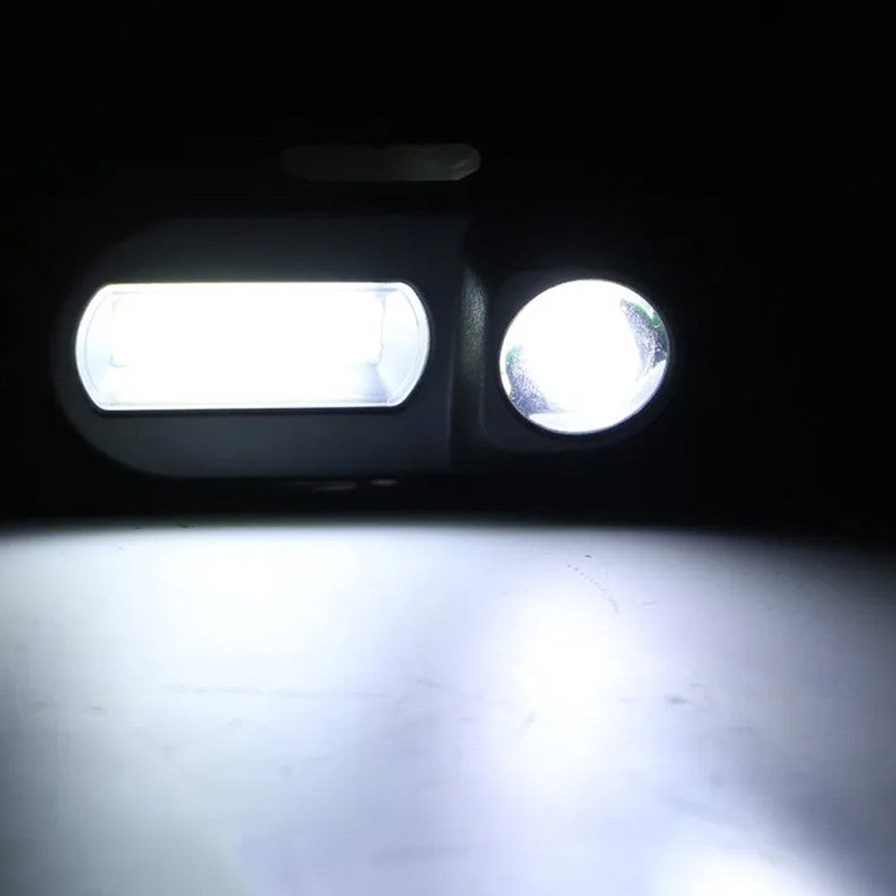 1Pc USB Rechargeable Headlamp Head Torch for Hiking Night Fishing Cycling