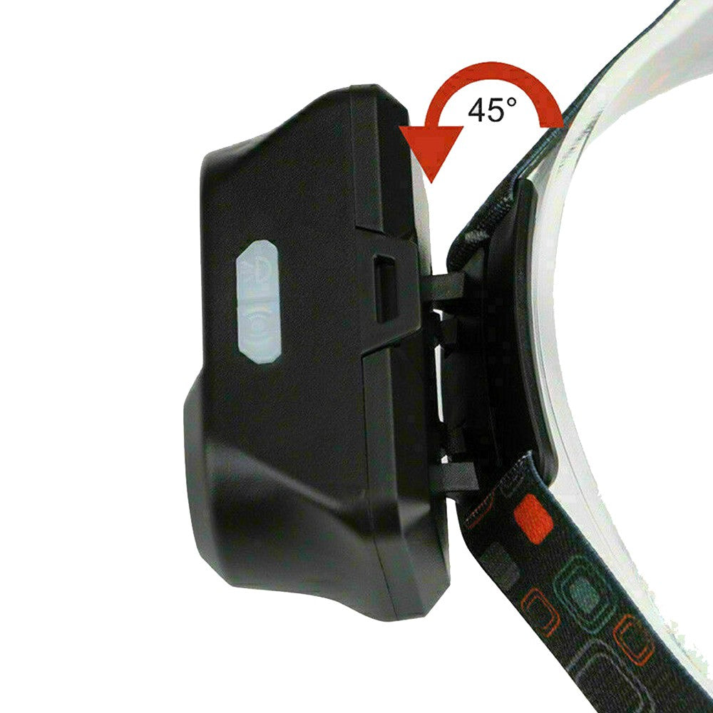 1Pc USB Rechargeable Headlamp Head Torch for Hiking Night Fishing Cycling