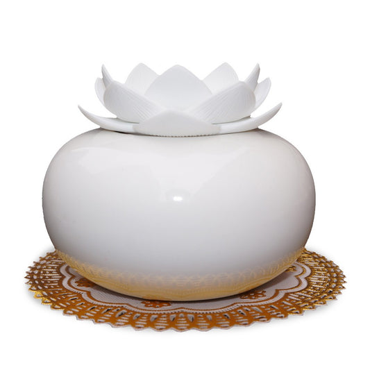 Lotus-shaped Air Humidifier Ceramic Aroma Diffuser Aromatherapy Machine