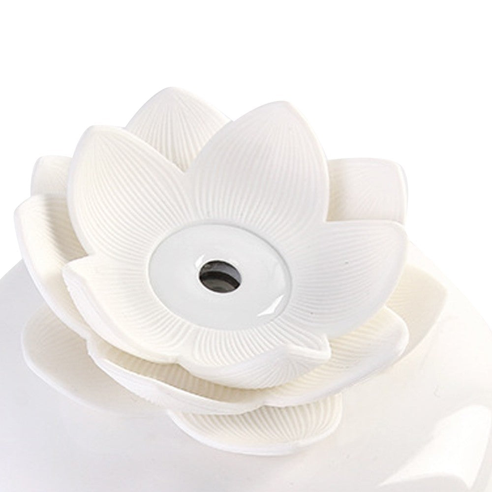 Lotus-shaped Air Humidifier Ceramic Aroma Diffuser Aromatherapy Machine