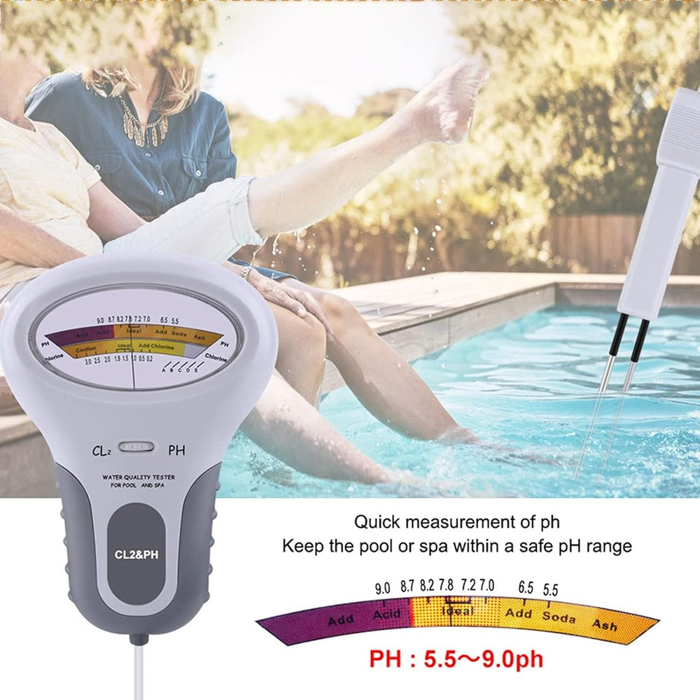 Level Monitor Meter Chlorine Digital PH Swimming Pool Kit Water Quality Tester