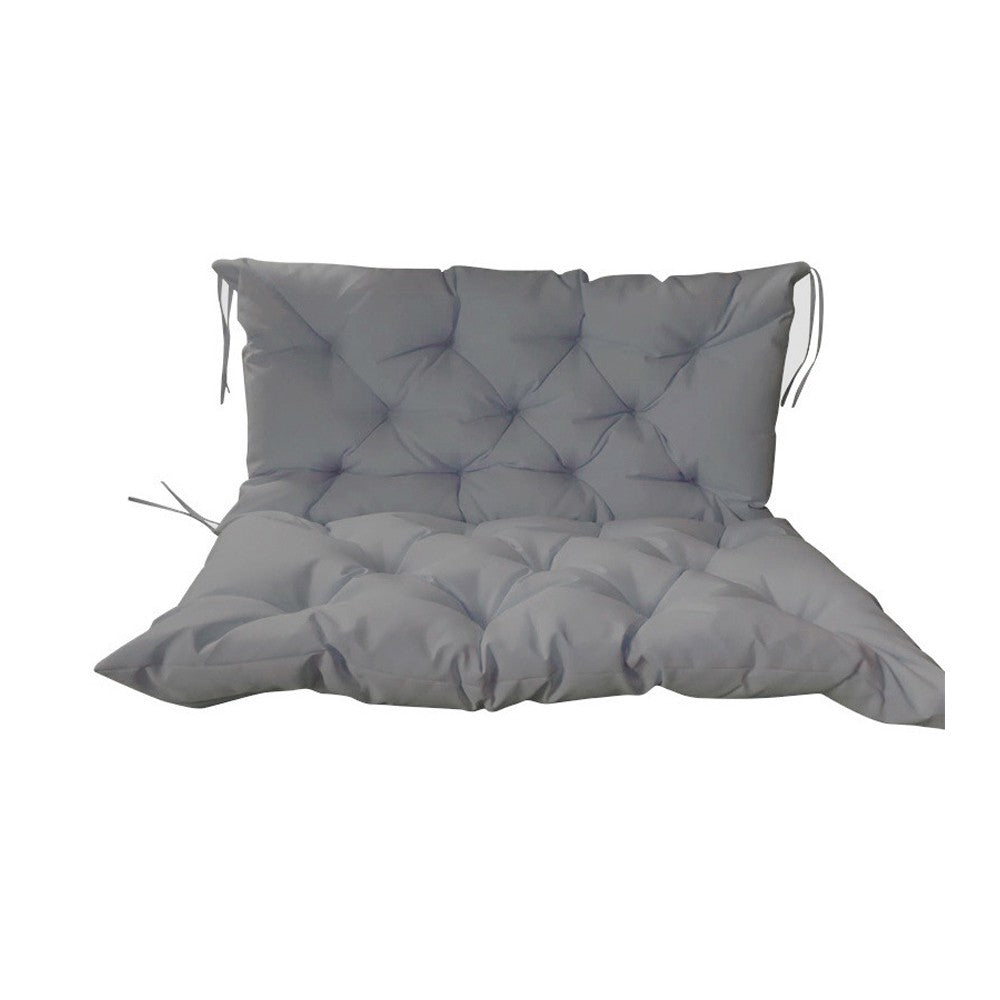 120x100x8cm Outdoor Swing Chair Cushion with Backrest Bench Soft Padded - Grey