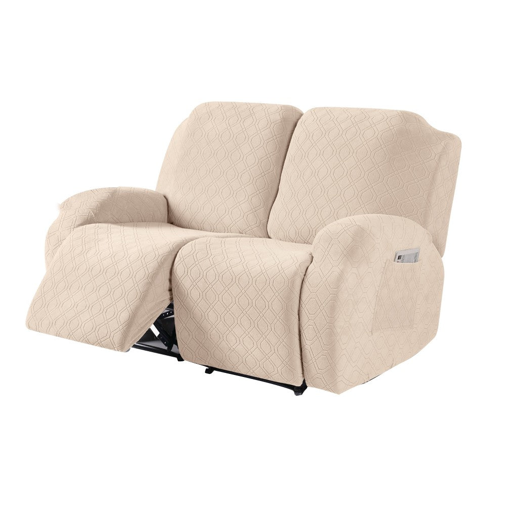 For 2-Seat Recliner Cover Sofa Couch Cover Recliner Slipcover - Beige