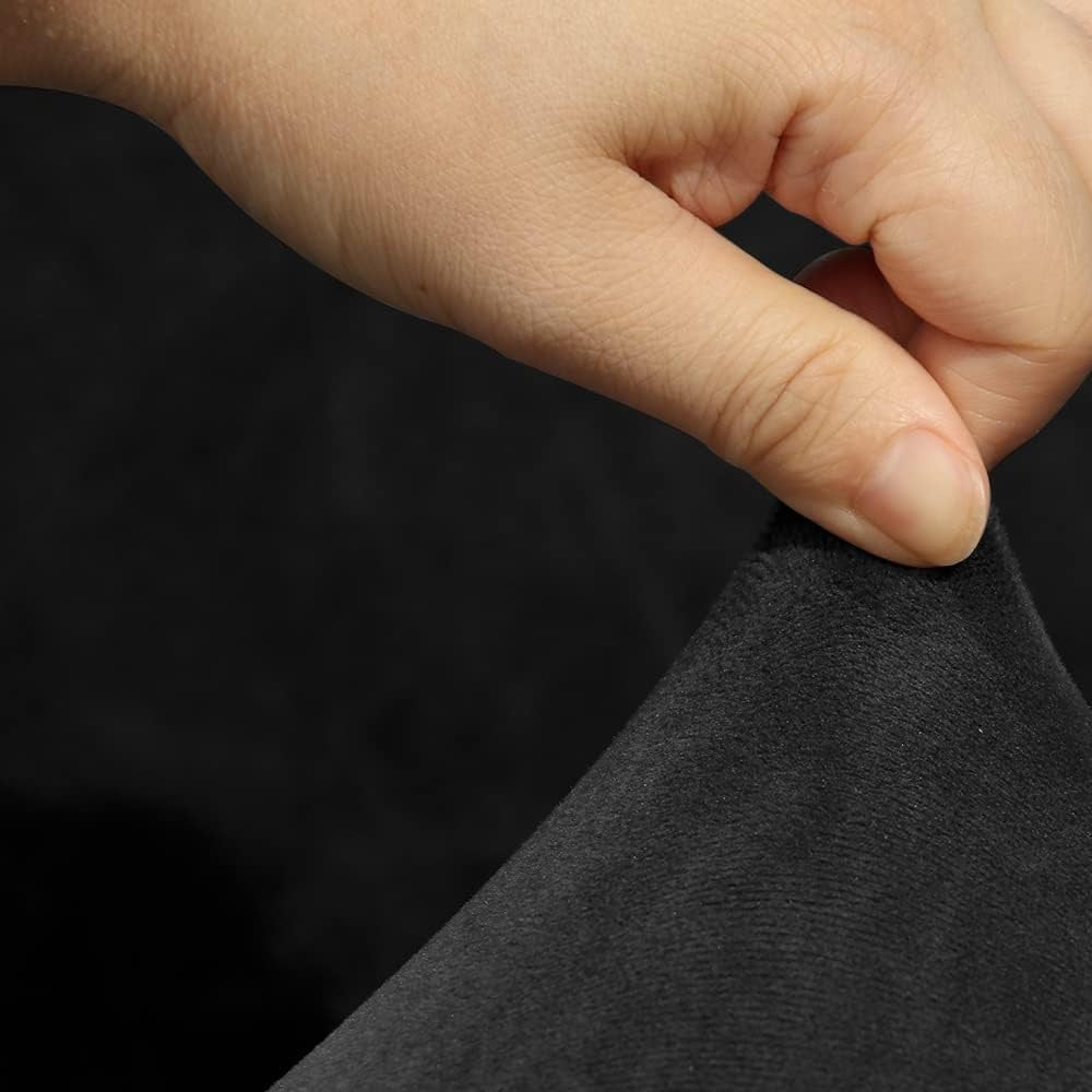 Stretch Sectional Recliner Sofa Covers for 5-seat Corner Couch - Black