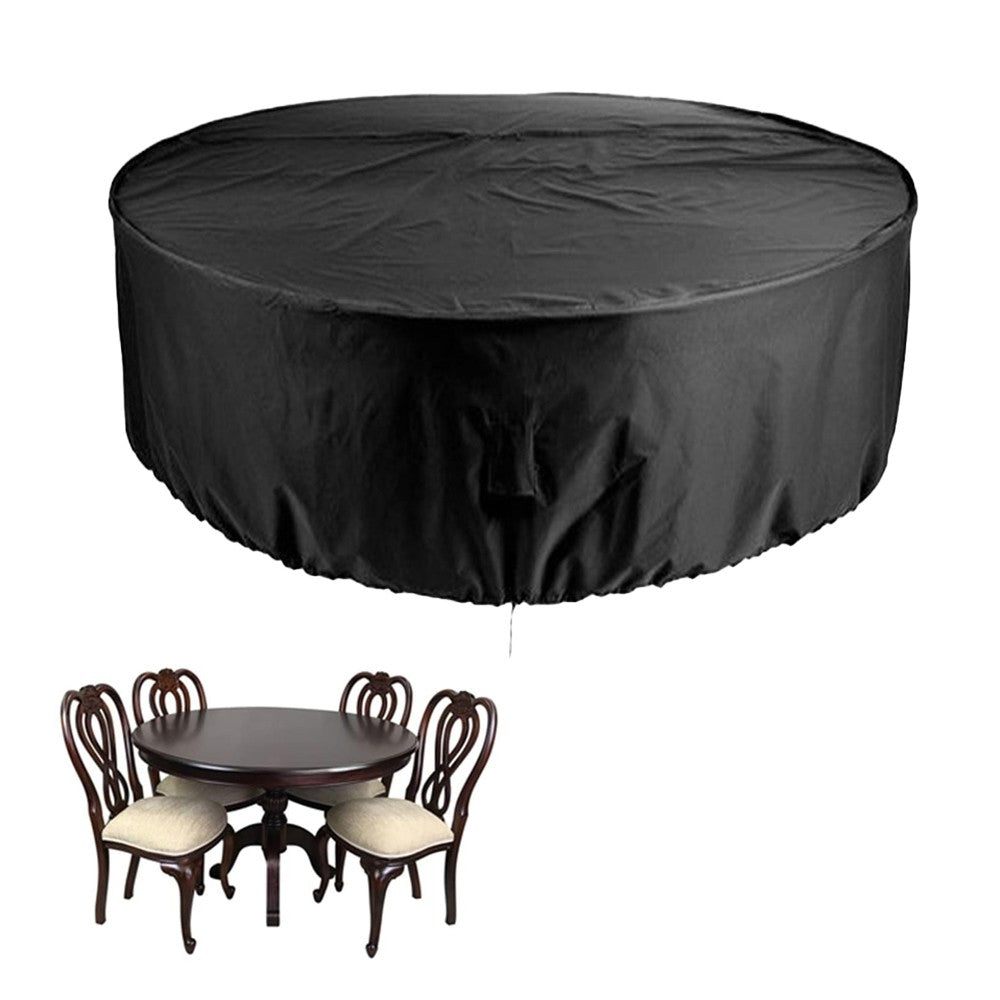 185x110cm Round Outdoor Furniture Cover Water-resistant Oxford Cloth Dust Cover