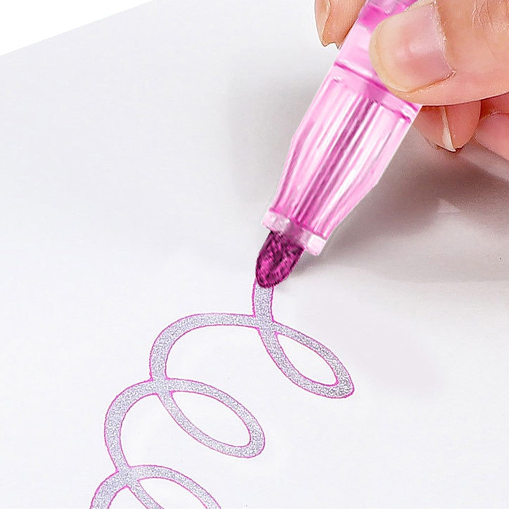 12 Colors Marker Set Multicolored Double Line Outline Marker Painting Pen