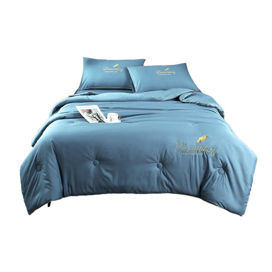 200x150cm 4-Piece Summer Cool Feeling Bedding Set Cooling Quilt Blanket - Blue
