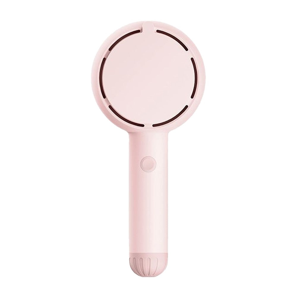 Handheld Fan with Makeup Mirror Portable Rechargeable Fan - Pink