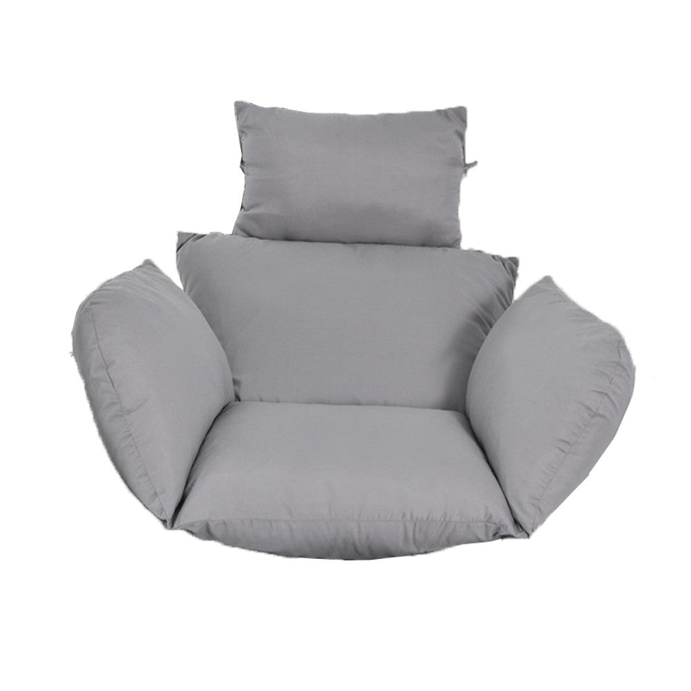 Hanging Egg Chair Cushion Swing Chair Seat Cushion Pad with Headrest - Grey