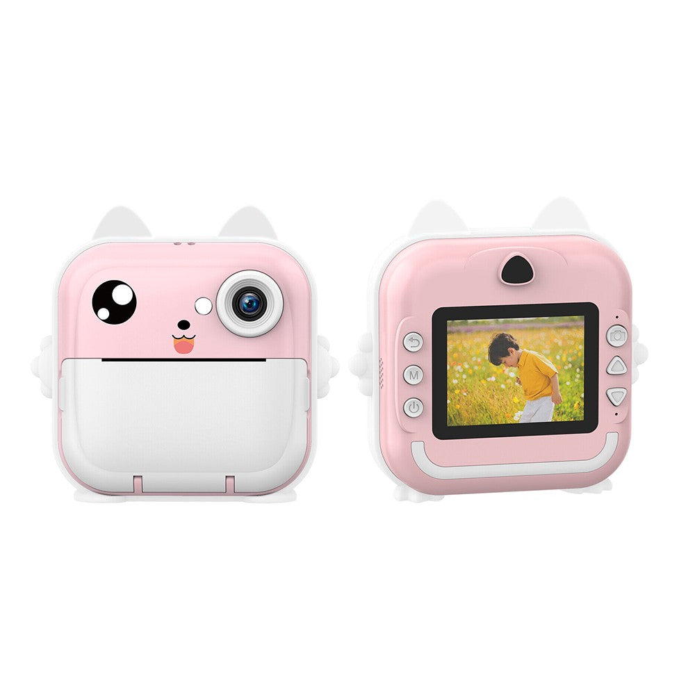 Kids Instant Print Camera with 2 Rolls of Print Paper - Style 1 Pink