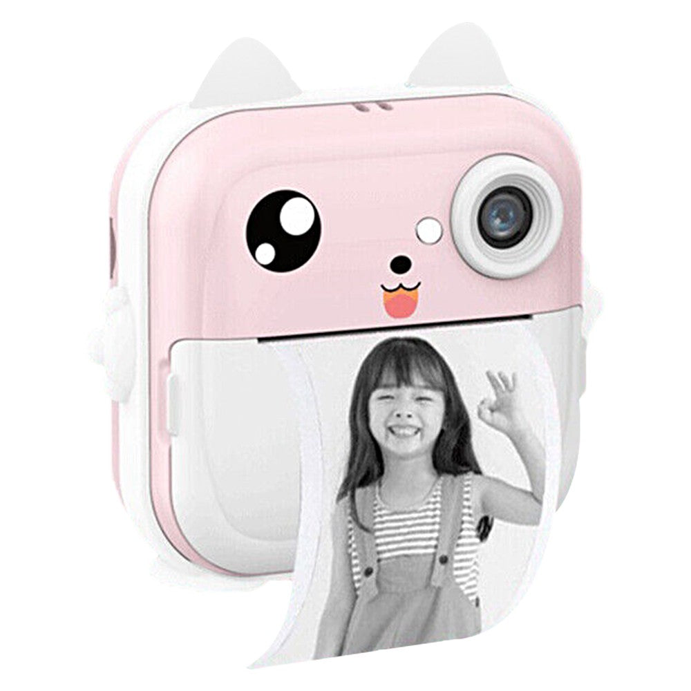 Kids Instant Print Camera with 2 Rolls of Print Paper - Style 1 Pink