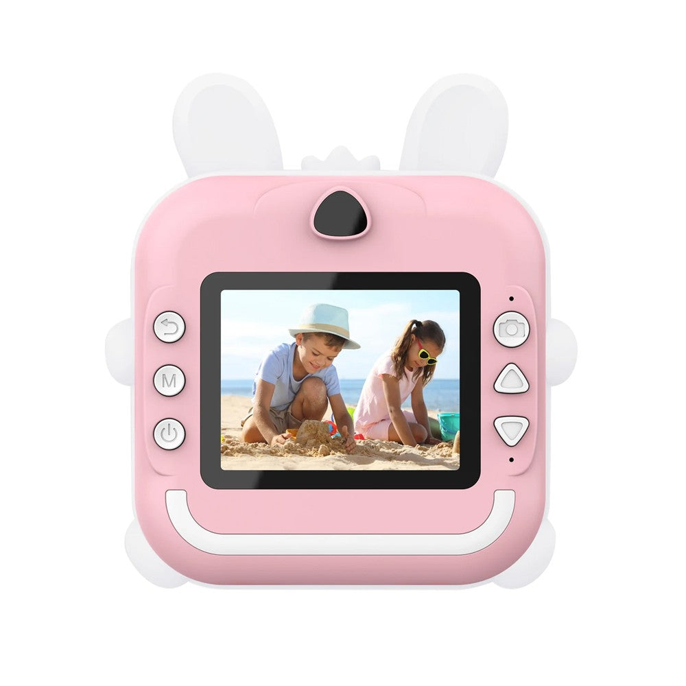 Kids Instant Print Camera with 2 Rolls of Print Paper - Style 2 Pink