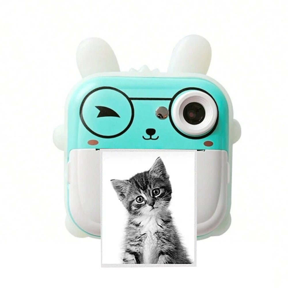 Kids Instant Print Camera with 2 Rolls of Print Paper - Style 2 Blue