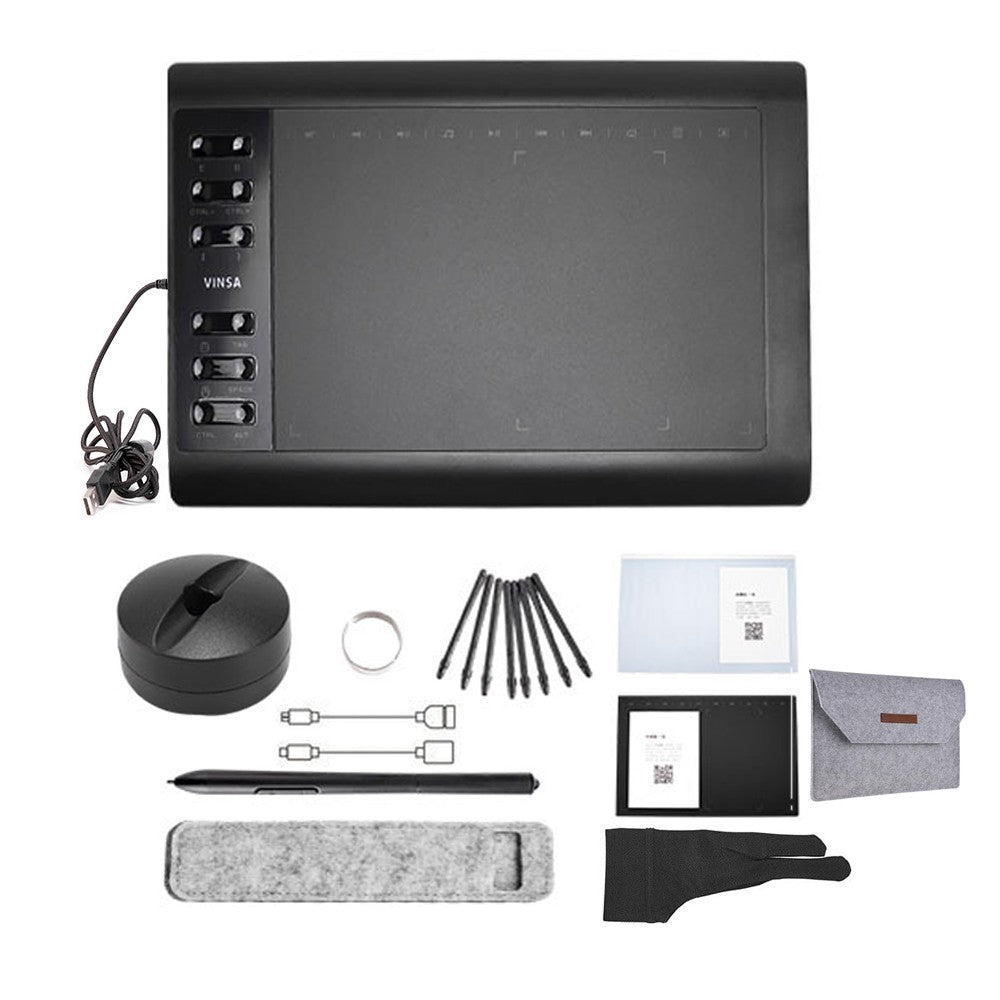 1060 Plus Digital Graphics Drawing Tablet with Stylus