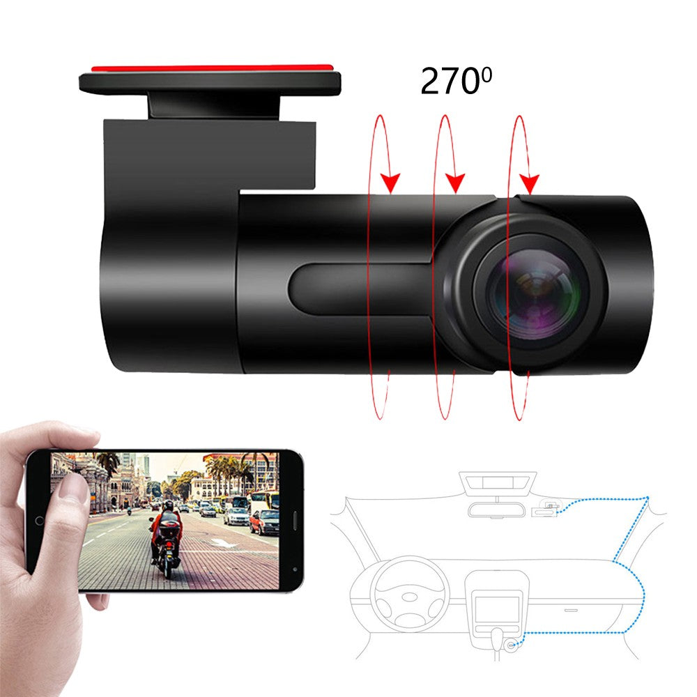 1080P HD WiFi Dash Cam 120 Degree Wide Angle Video Recorder Camera