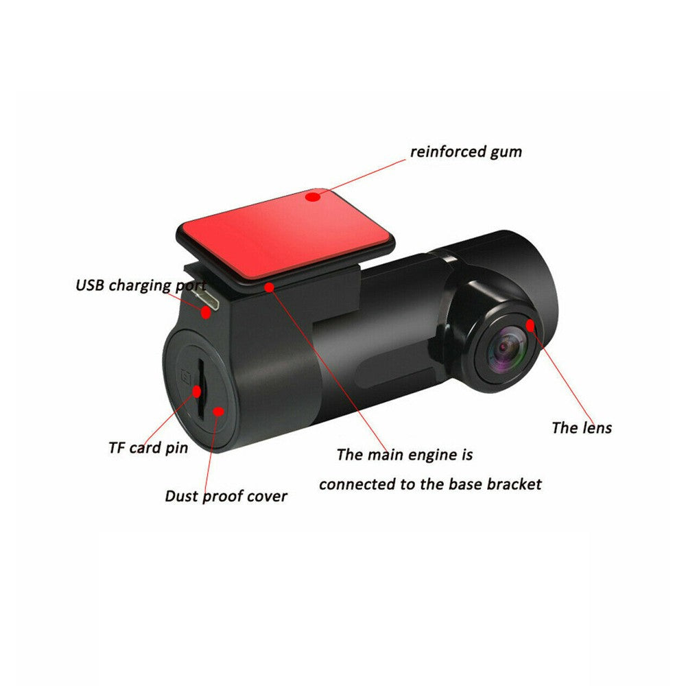 1080P HD WiFi Dash Cam 120 Degree Wide Angle Video Recorder Camera