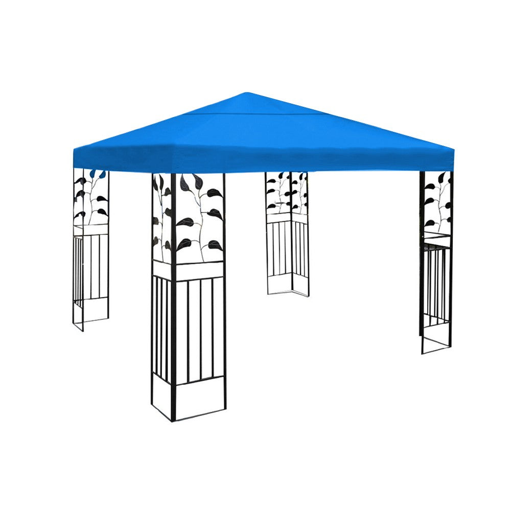 Single Tier 3x3m Gazebo Top Cover Garden Canopy Replacement Top Cover - Blue
