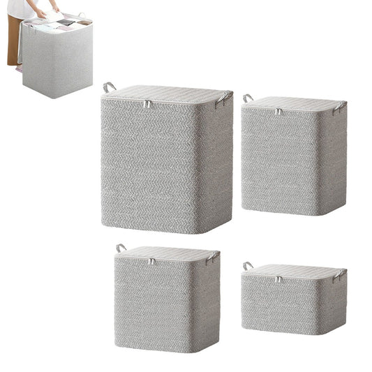 4-Piece Foldable Storage Bag Storage Bins for Organizing Clothing Quilts