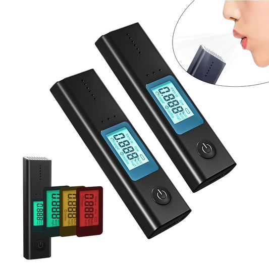 2Pcs Digital LCD Breathalyzer Portable Breath Alcohol Tester Alcohol Detector