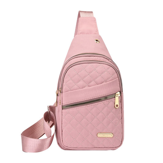 1Pc Women Chest Bag Sling Bag Crossbody Bag Shoulder Bag - Pink