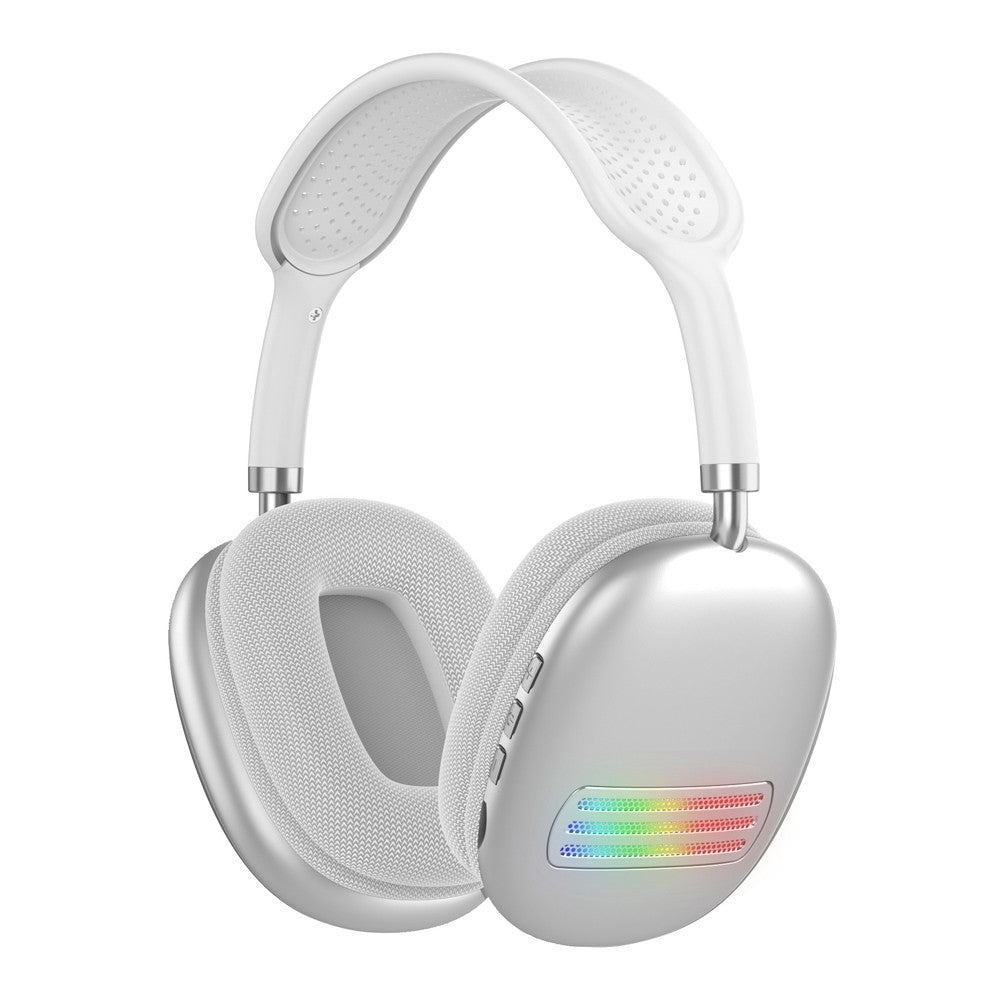 Light-Up Bluetooth Gaming Headphones Wireless Over Ear Headset with Mic - White