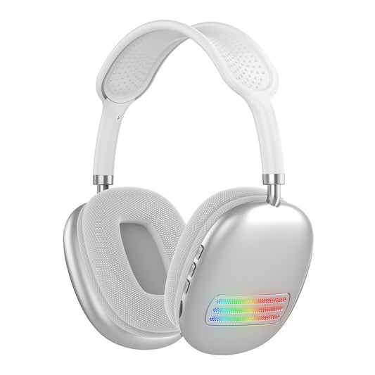 Light-Up Bluetooth Gaming Headphones Wireless Over Ear Headset with Mic - White