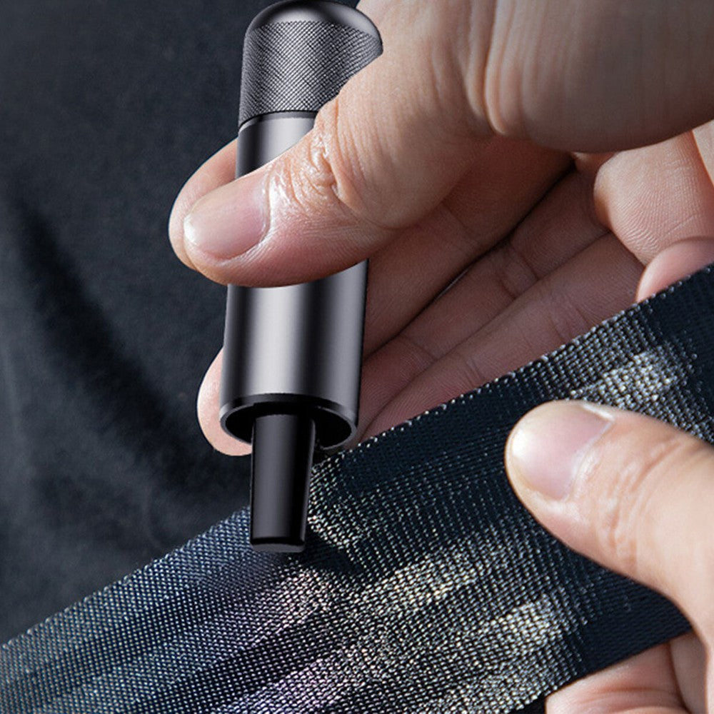 Car Safety Hammer Glass Breaker Seat Belt Cutter Emergency Escape Tool - Black