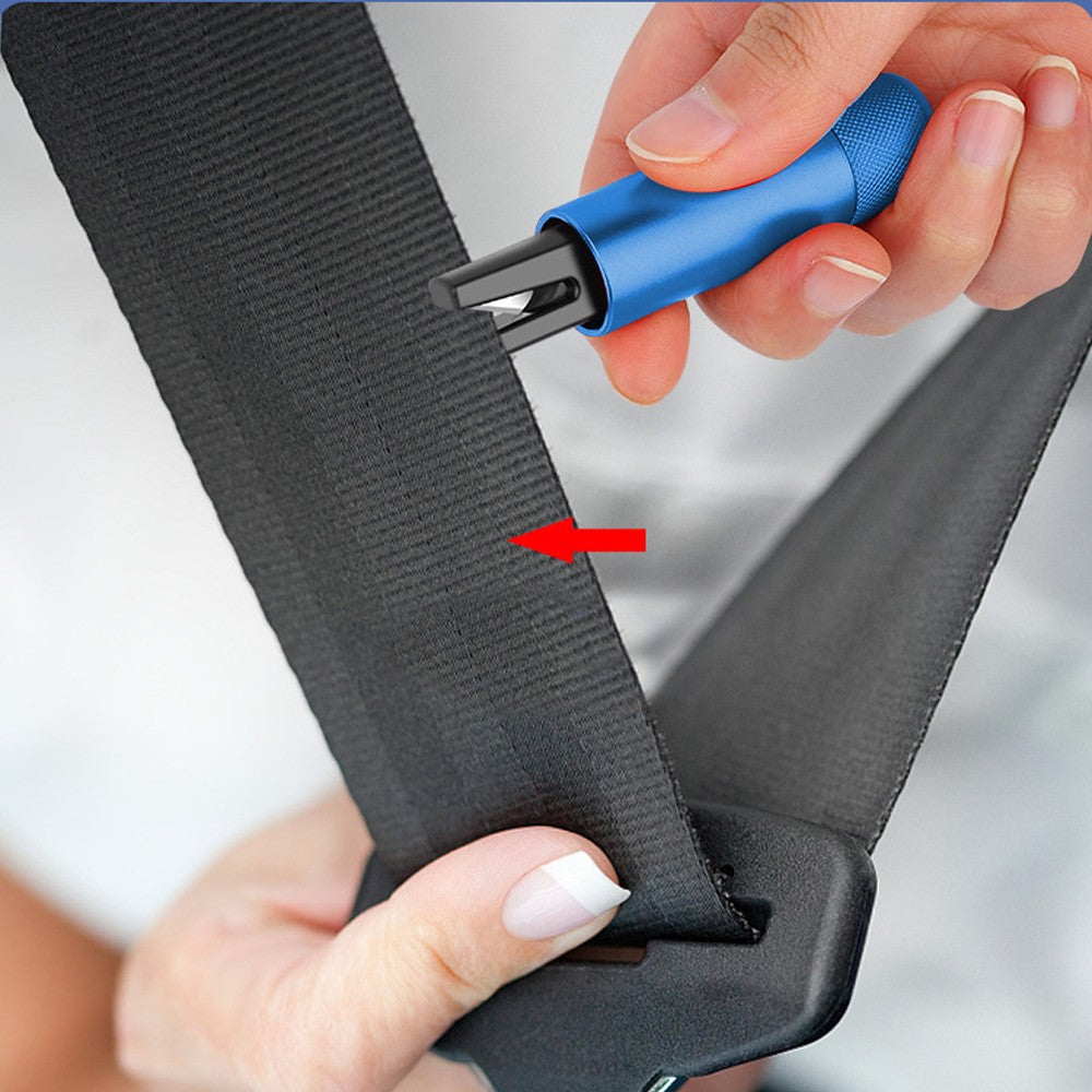 Car Safety Hammer Glass Breaker Seat Belt Cutter Emergency Escape Tool - Blue