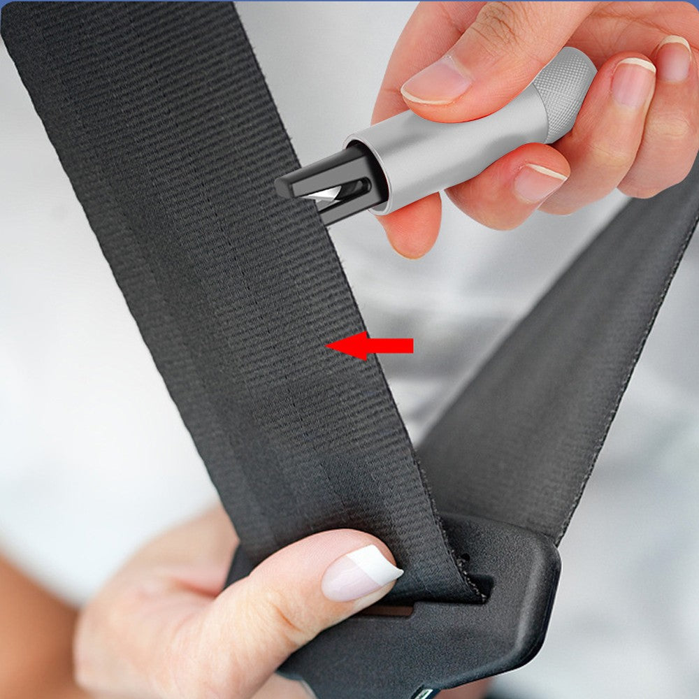 Car Safety Hammer Glass Breaker Seat Belt Cutter Emergency Escape Tool - Silver