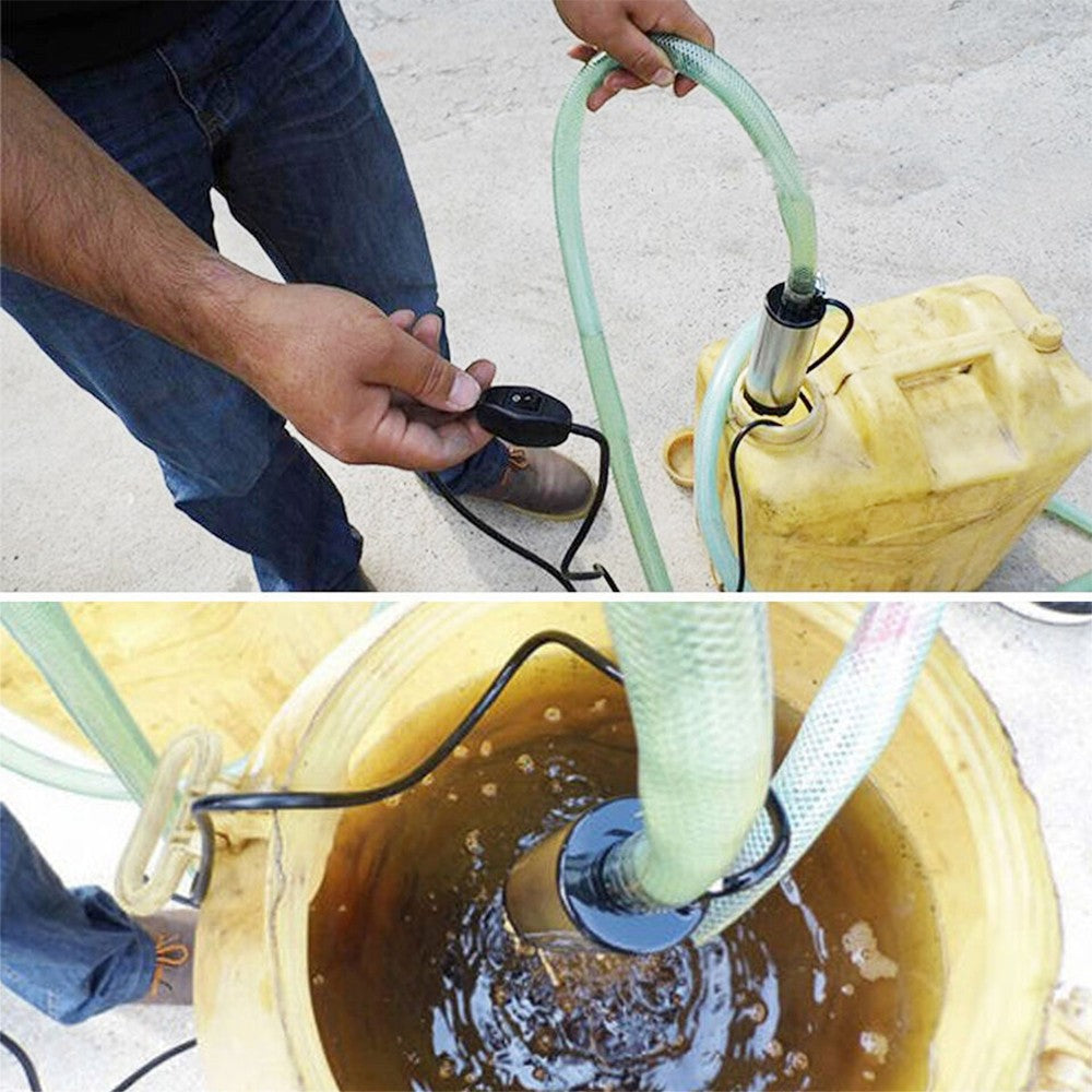 2Pcs 12V Stainless Steel Diesel Fuel Pump Water Oil Transfer Vessel Pump