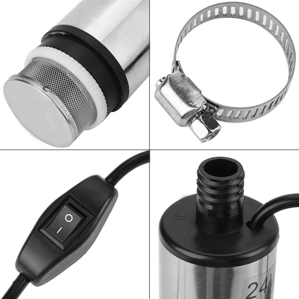 2Pcs 12V Stainless Steel Diesel Fuel Pump Water Oil Transfer Vessel Pump