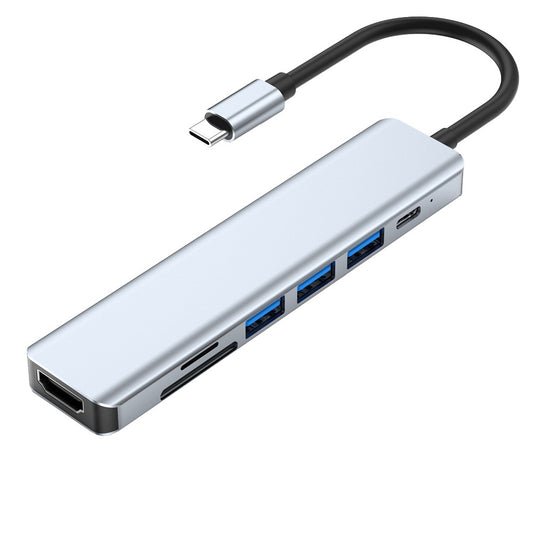 7-in-1 USB-C Hub Adapter Multi-Interface Docking Station
