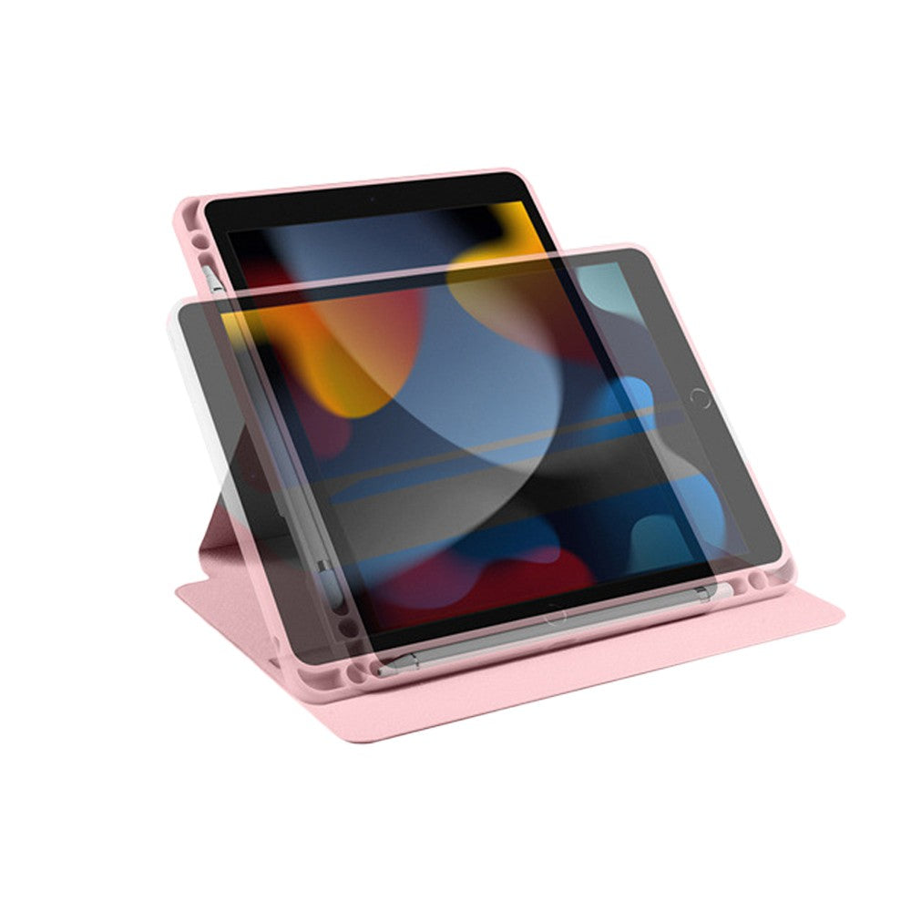 For iPad 10.9 inch Protective Case Rotating Stand Cover - Pink