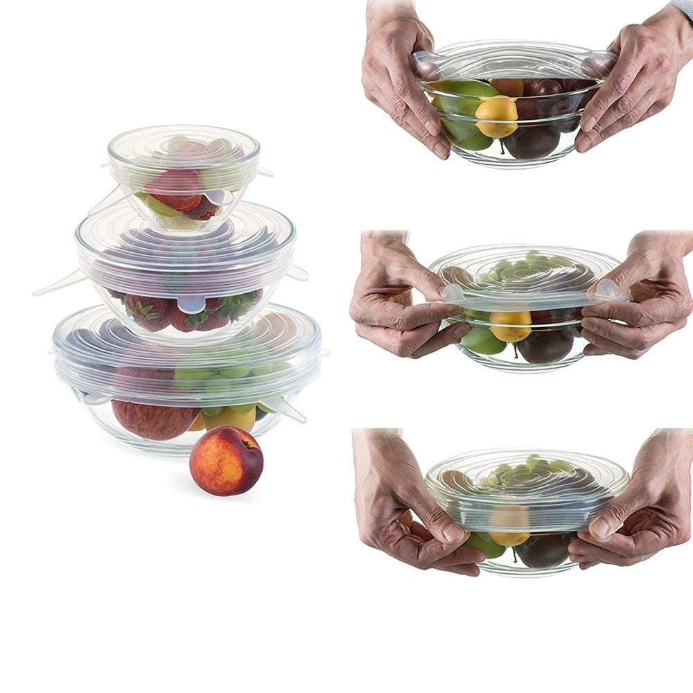 6-Pack Silicone Stretch Lids