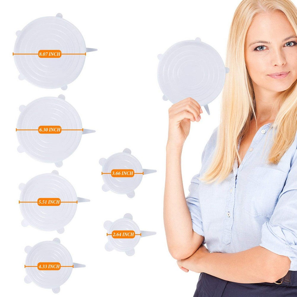 6-Pack Silicone Stretch Lids
