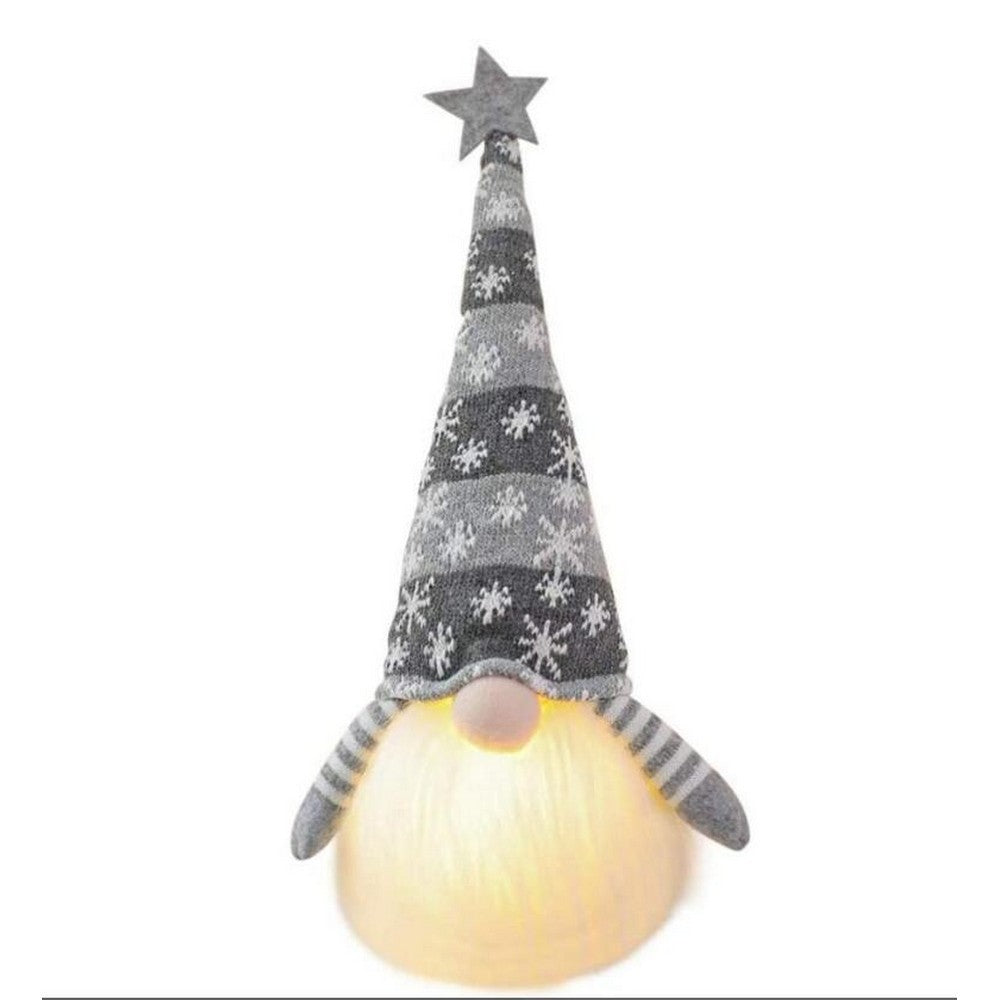 LED Christmas Snowflake Star Glowing Plush Dwarf Doll