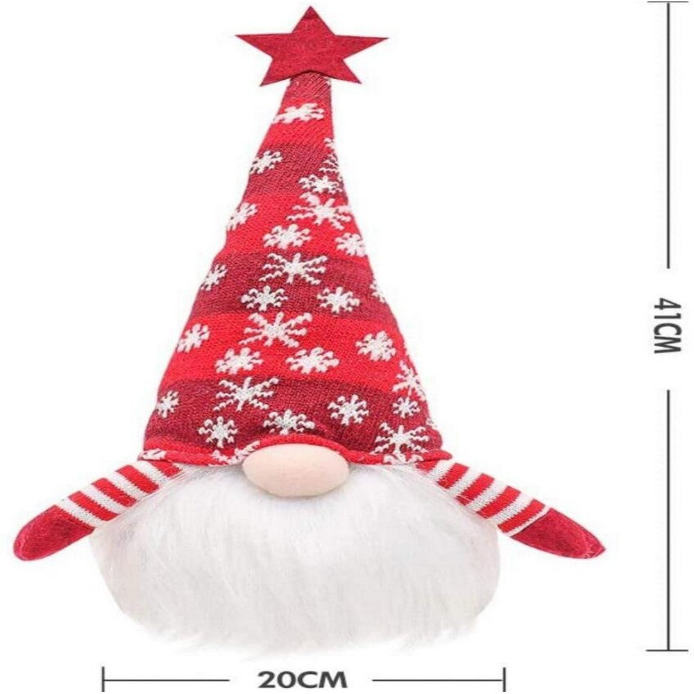 LED Christmas Snowflake Star Glowing Plush Dwarf Doll