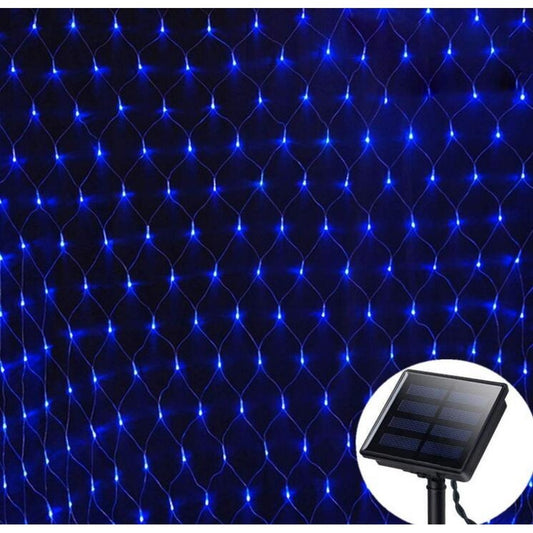 192LED Solar Net Light Christmas Lights 3M x 2M Solar Fairy String Light Blue