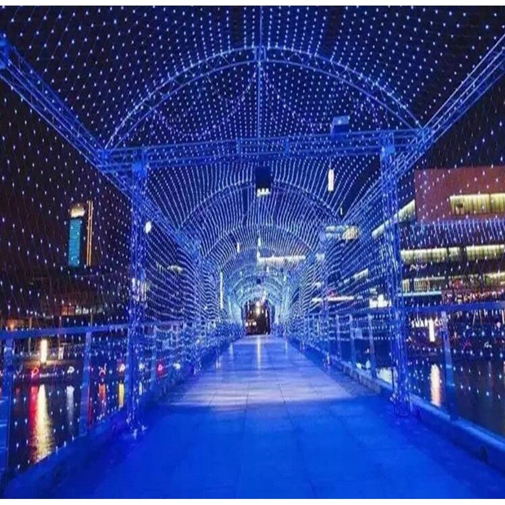 192LED Solar Net Light Christmas Lights 3M x 2M Solar Fairy String Light Blue