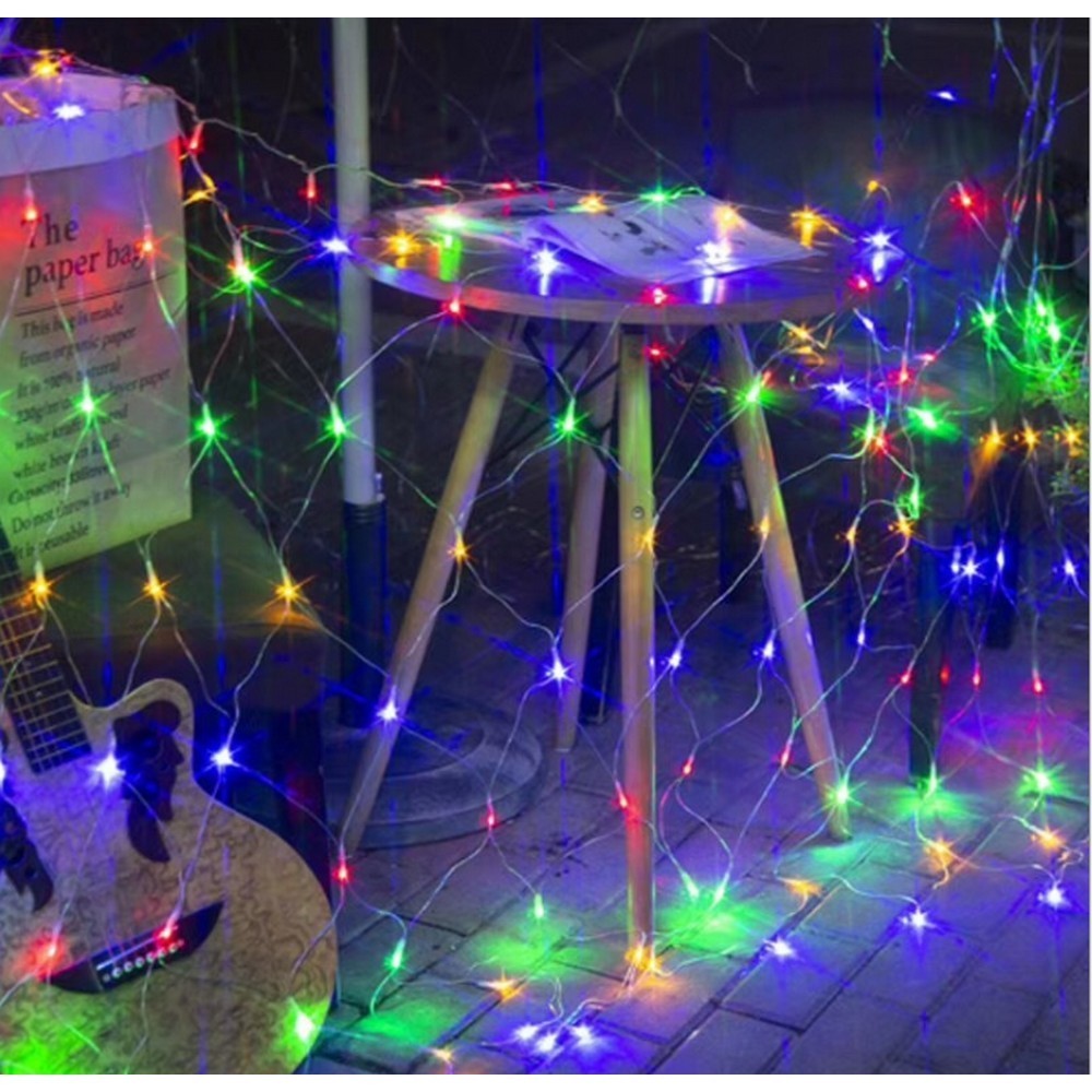 192LED Solar Net Light Christmas Lights 3M x 2M Solar Fairy String Light Colorful