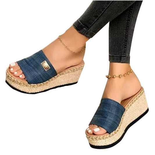 Women Wedge Heel Slippers Heels Platform Sandals Wedge Sandals